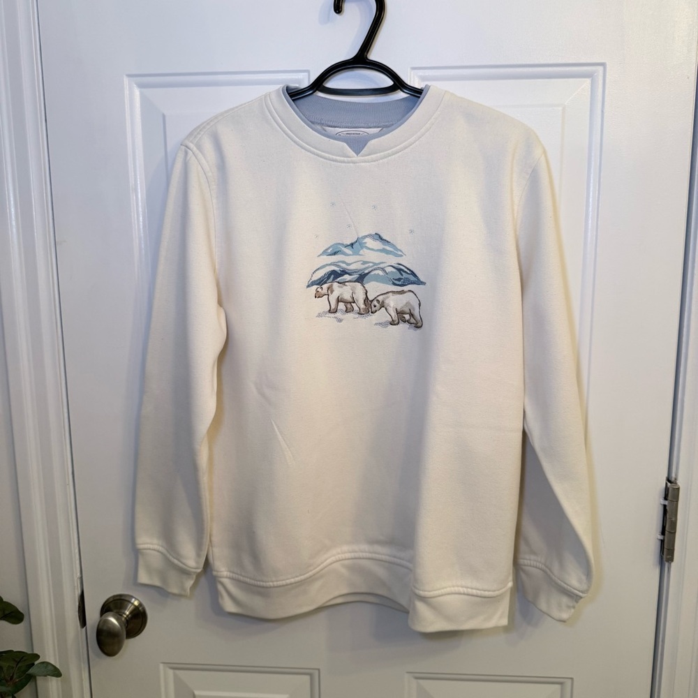 Northern Reflections White Polar Bear Crewneck Sweater - Picture 2 of 5
